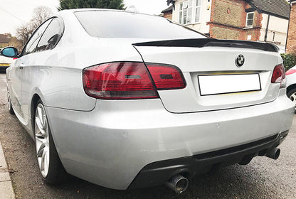 SPOILER POSTERIORE SUL COFANO BMW SERIE 3 E92 E93 LOOK M3 NERO LUCIDO
