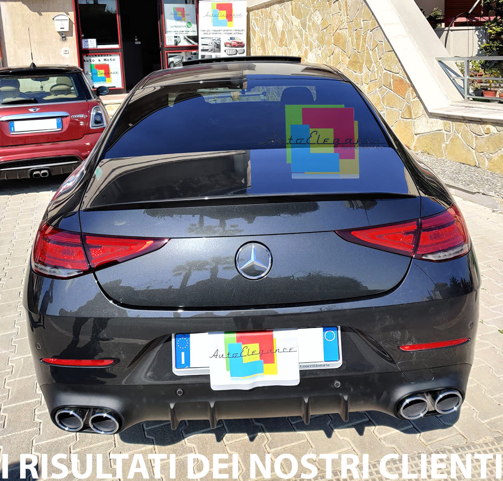 MERCEDES CLS C257 2018+ DIFFUSORE POSTERIORE CON TERMINALI COMATI AMG