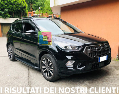 PEDANE LATERALI FORD KUGA II 2012-2018 SOTTO PORTA ANTISCIVOLO TOTAL BLACK NERE