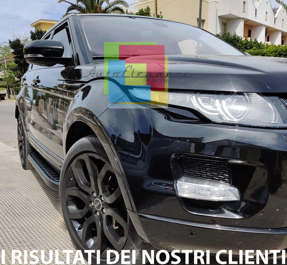 PEDANE LATERALI NERE - RANGE ROVER EVOQUE 2011+ SOTTO PORTA ANTISCIVOLO