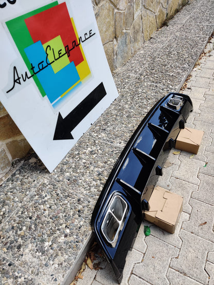 MERCEDES A W176 2012+ DIFFUSORE SOTTO PARAURTI + TERMINALI CROMATI AMG A45