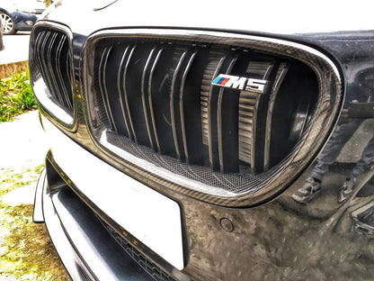 5 SERIES F10 F11 F18 CARBON LOOK DOUBLE KIDNEY MUSTACHE GRILLE NEWS
