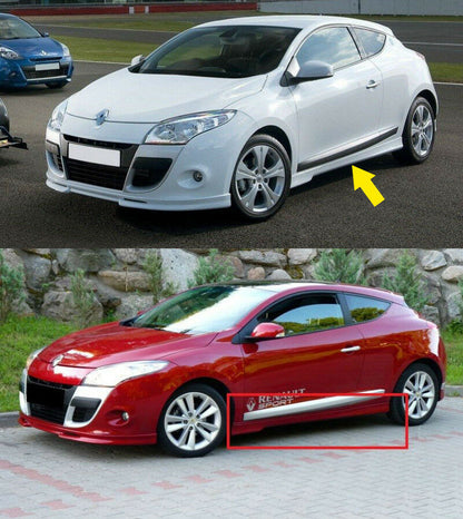 SIDE SKIRTS RENAULT MEGANE 3 &amp; 5 DOORS 2008-2011 SPORTY LOOK SIDE SKIRTS