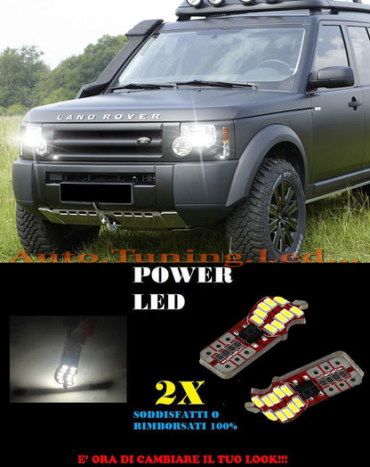 LUCI POSIZIONE LAND ROVER DISCOVERY III CANBUS T10 BIANCO 20 LED SUPER QUALITA