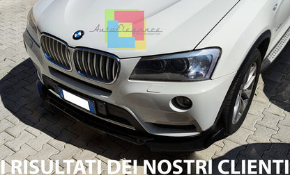 BMW X3 F25 2010-2017 LAMA SOTTO PARAURTI ANTERIORE IN ABS NERO SPLITTER AUTOELEGANCERICAMBI