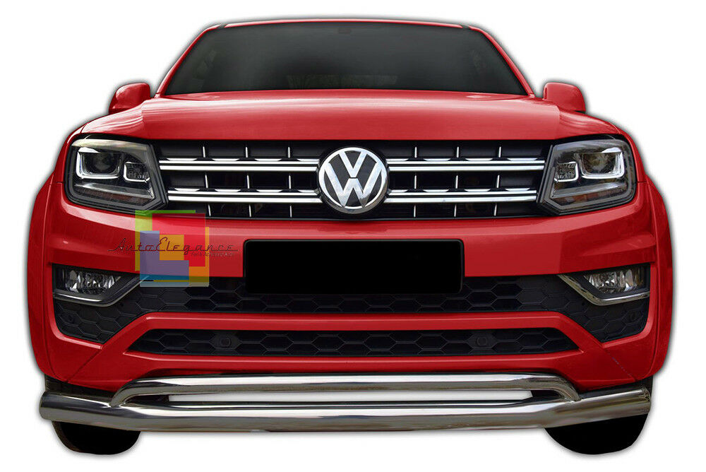 BULL BAR CROMATO - VW AMAROK 2017+ SOTTO PARAURTI ANTERIORE INOX SUUPER DESIGN AUTOELEGANCERICAMBI