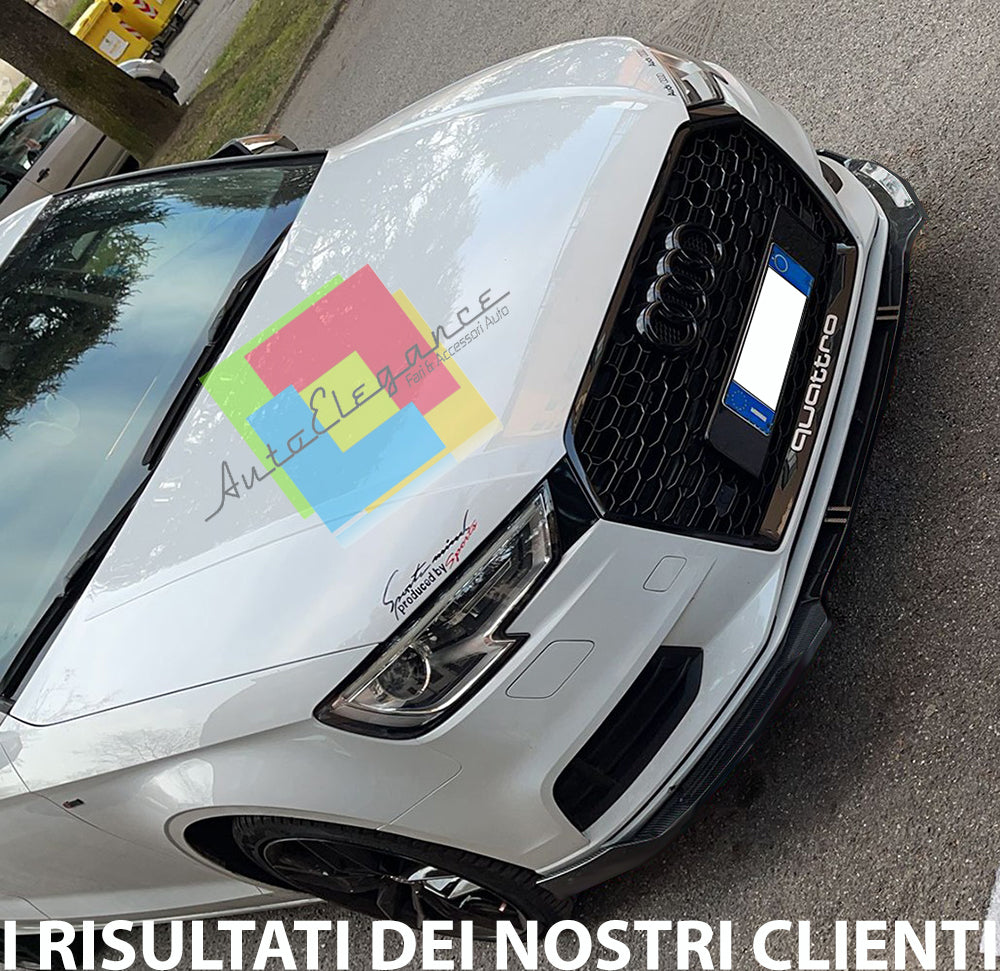 AUDI A3 8V LIFT SOTTO PARAURTI ANTERIORE CARBONIO RS3 DESIGN SPLITTER CARBON AUTOELEGANCERICAMBI