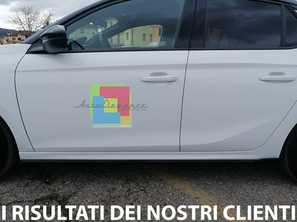 SPLITTER UNDER SIDE SKIRTS UNDER DOOR OPEL CORSA F 2019+ IN BLACK ABS