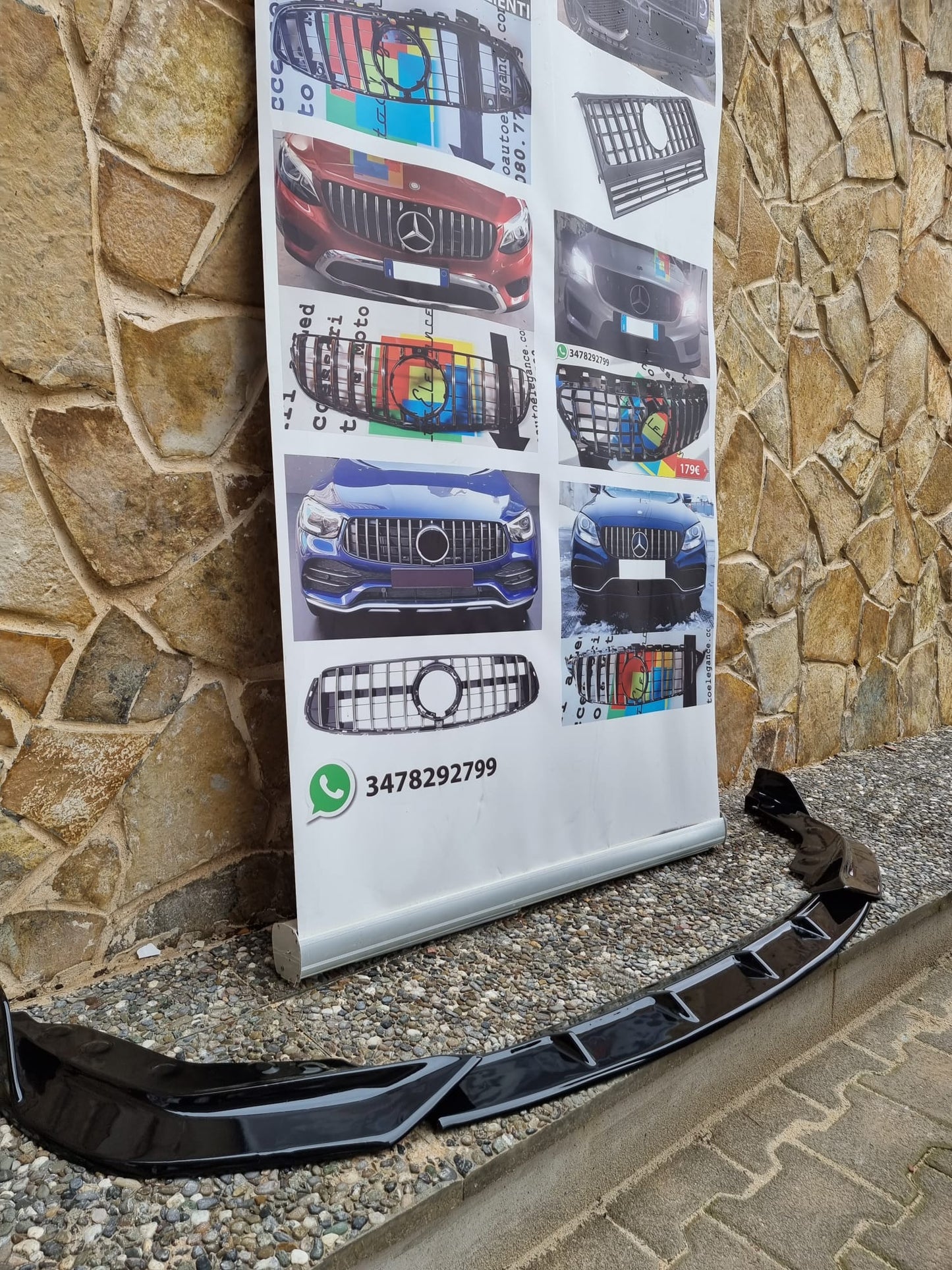 BMW SERIE 3 G20 G21 SPLITTER SOTTO PARAURTI ANTERIORE ABS M3 LOOK NERO LUCIDO AUTOELEGANCERICAMBI