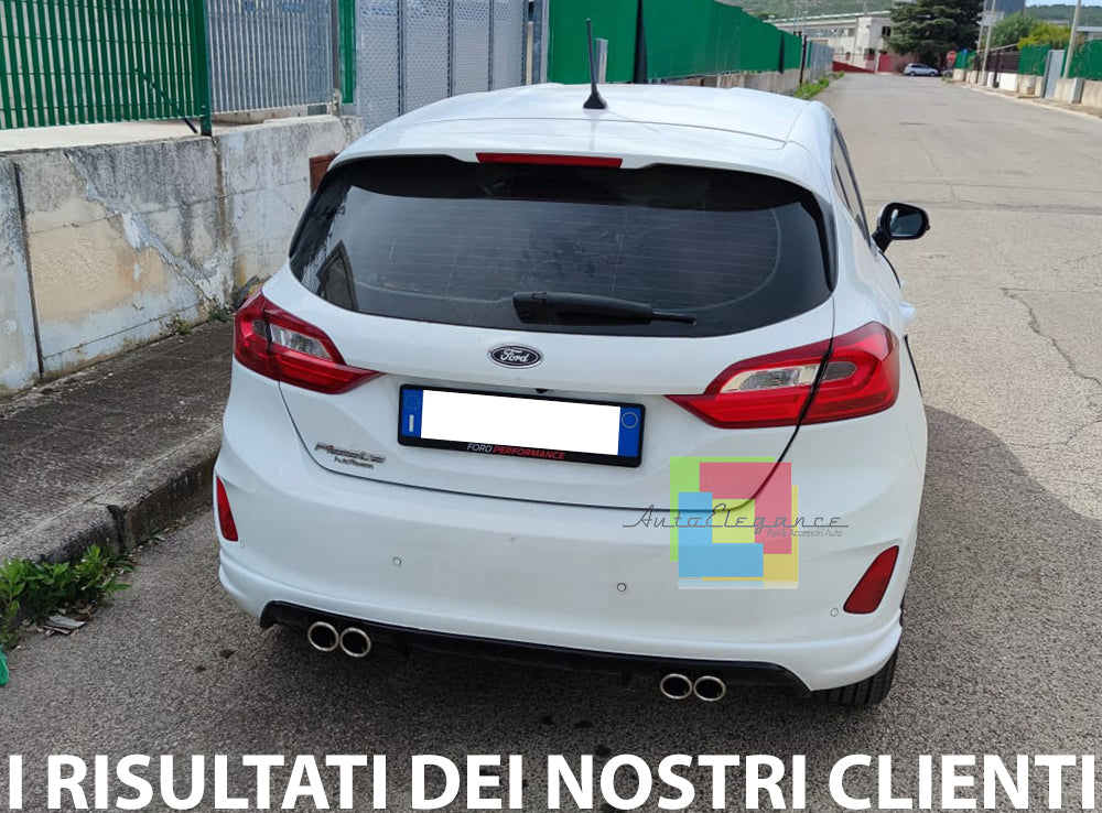 FORD FIESTA VII 2017+ DIFFUSORE SOTTO PARAURTI POSTERIORE ABS QUATTRO SCARICHI