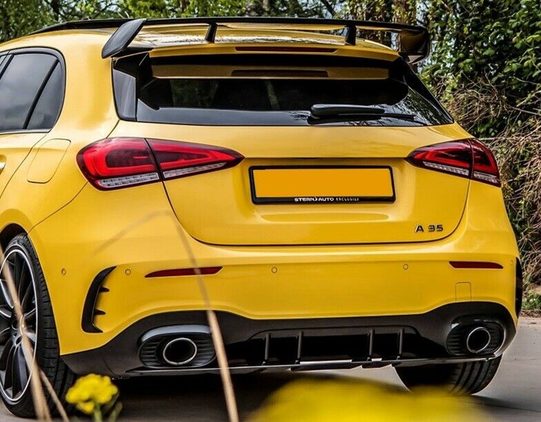 MERCEDES A-CLASS W177 REAR SPOILER AMG LOOK ROOF ABS BLACK WING
