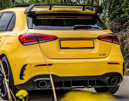 MERCEDES A-CLASS W177 REAR SPOILER AMG LOOK ROOF ABS BLACK WING