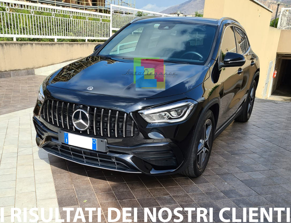 MERCEDES GLA H247 AMG 2020-2023 GRIGLIA ANTERIORE AMG LOOK GT-R PROFILI SATINATI