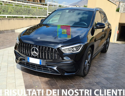 MERCEDES GLA H247 AMG 2020-2023 GRIGLIA ANTERIORE AMG LOOK GT-R PROFILI SATINATI