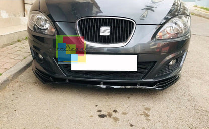 SEAT LEON 1P1 2005 AL 2012 LIP SPOILER SOTTO PARAURTI ANTERIORE ABS NERO .-