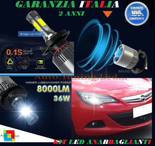 2x LAMPADE HIR2 9012 ANABBAGLIANTI OPEL ASTRA J GTC 36W LED ISTANTANEO 6000K AUTOELEGANCERICAMBI