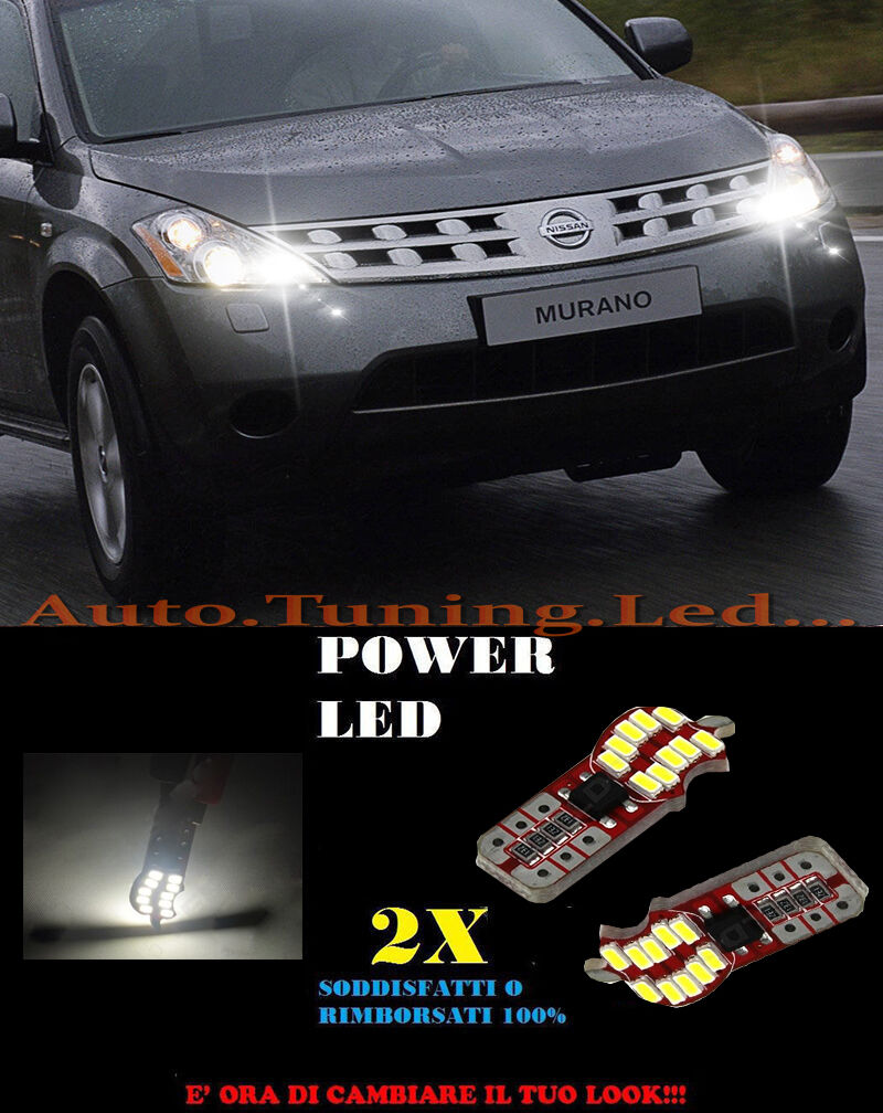 LUCI POSIZIONE NISSAN MURANO 03-08 CANBUS T10 BIANCO 20 LED SUPER QUALITA