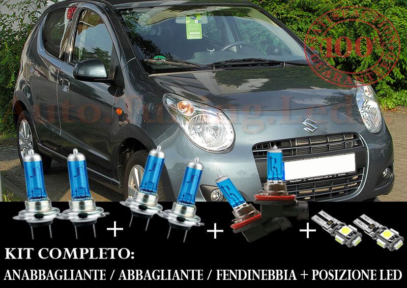 SUZUKI ALTO 2009+ SET COMPLETO LAMPADE BLU XENON + POSIZIONE A LED