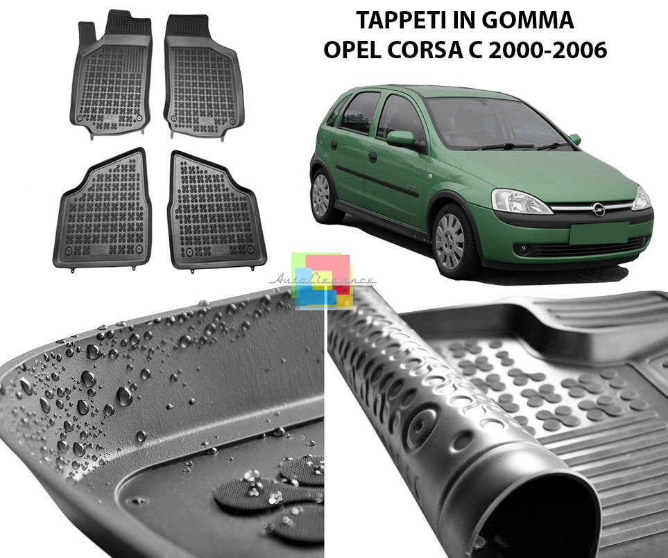 OPEL CORSA C 2000-2006 RUBBER CAR MATS - TOP QUALITY MATS -1-