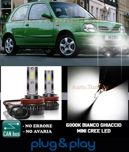 CREE LED FOG LIGHTS NISSAN MICRA II CAMBUS ICE 8000LM