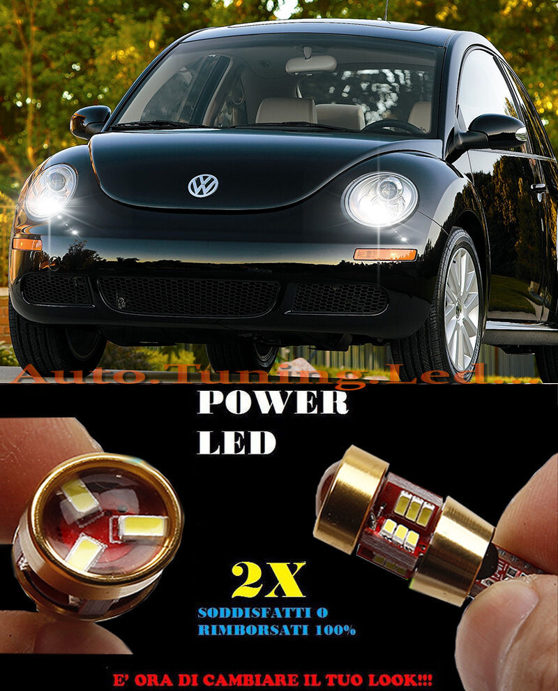 LUCI POSIZIONE VW NEW BEETLE 1998-2010 T10 BIANCO 27 LED SUPER QUALITA