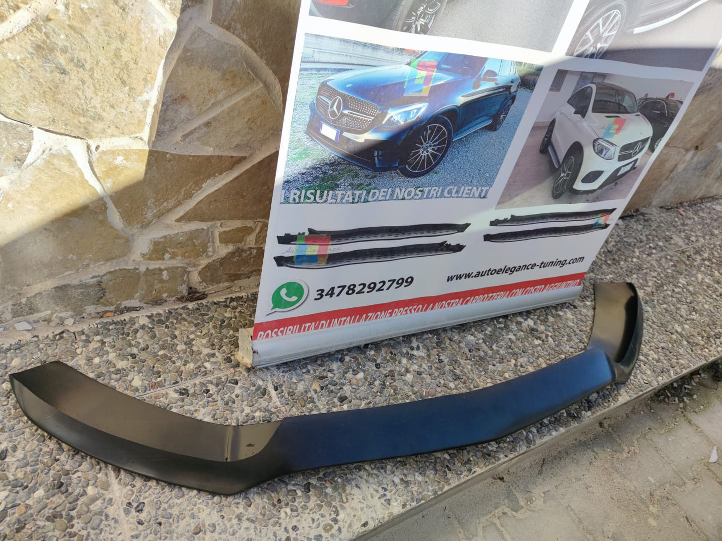 UNDER FRONT BUMPER MERCEDES C W205 S205 C63 SPLITTER ABS 0026