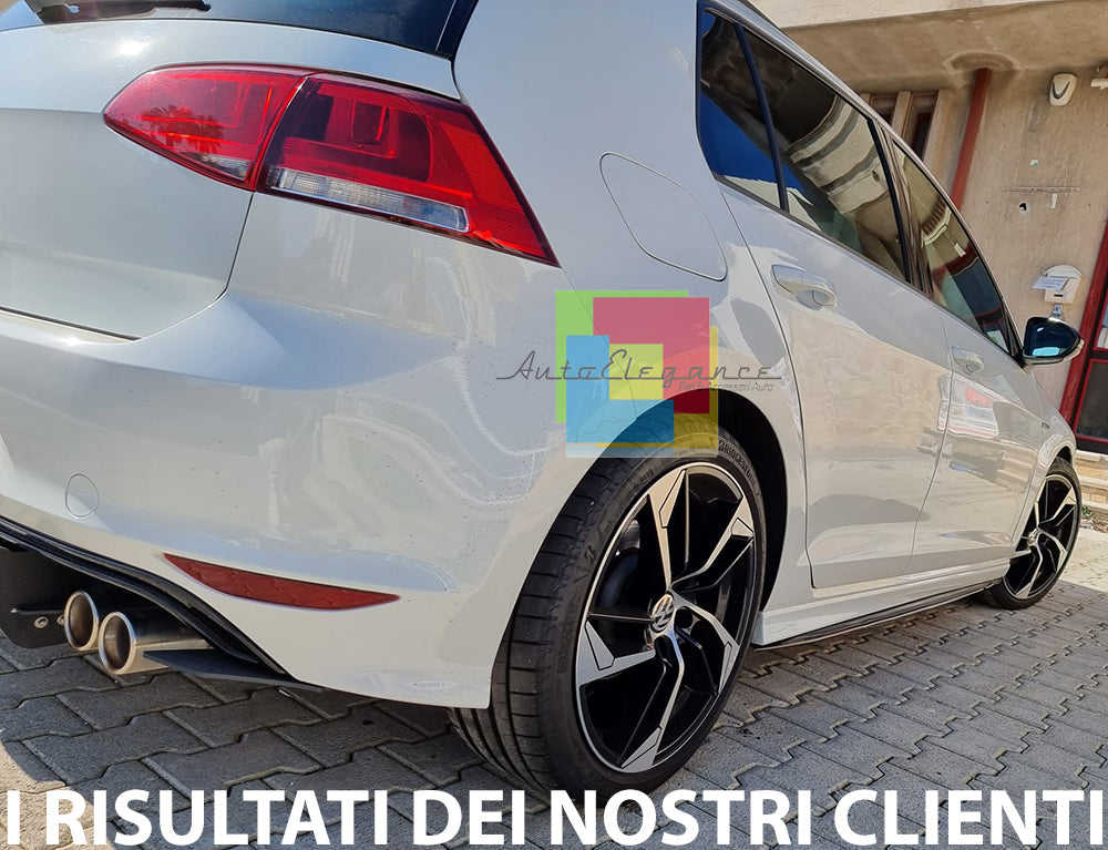 FLAPS UNDER SIDE SKIRTS VW GOLF 7 VII ABS GLOSSY BLACK 0034