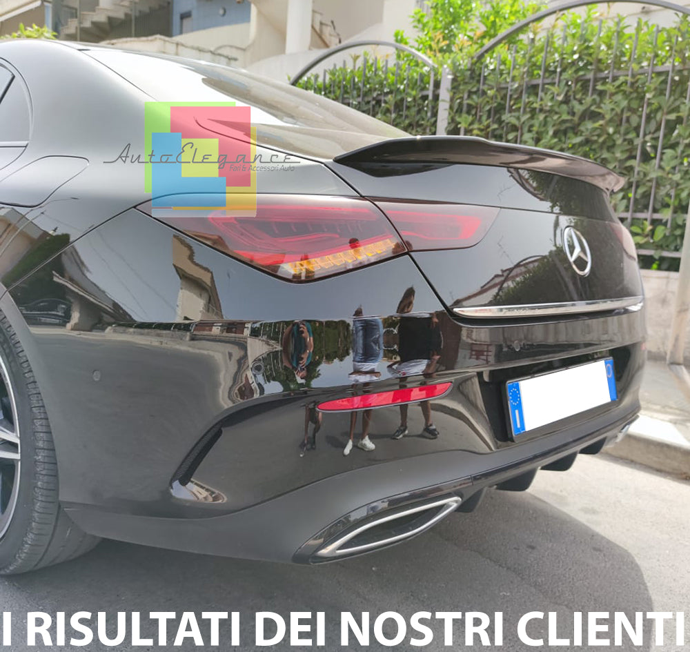 MERCEDES CLA COUPE W118 C118 2018+ SPOILER POSTERIORE SUL COFANO NERO ABS