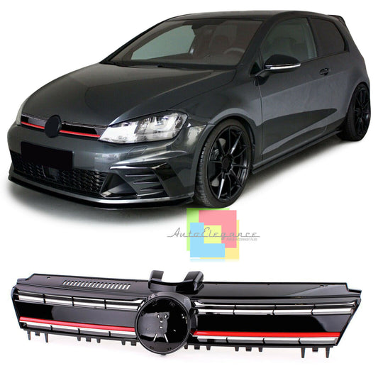 VW GOLF 7 VII 2012-2017 GRIGLIA ANTERIORE CALANDRA LOOK R400 PROFILO ROSSO