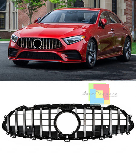 MERCEDES CLS C257 2018+ AMG LOOK FRONT GRILLE CHROME PROFILES