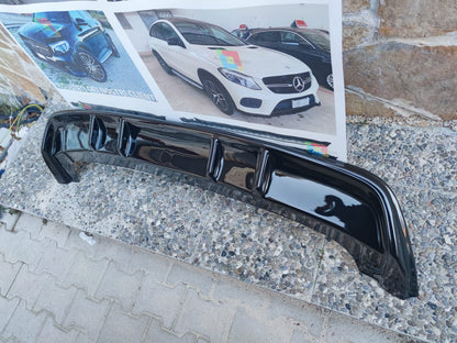 DIFFUSORE FR LOOK SEAT LEON 5F 2012-2016 SOTTO PARAURTI NERO LUCIDO ABS 0117