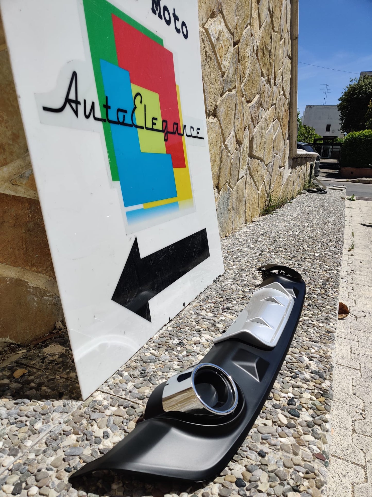 RENAULT MEGANE 4 SALOON DIFFUSER UNDER REAR BUMPER ABS ROUND TIP