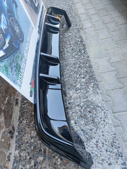 DIFFUSORE FR LOOK SEAT LEON 5F 2012-2016 SOTTO PARAURTI NERO LUCIDO ABS 0117