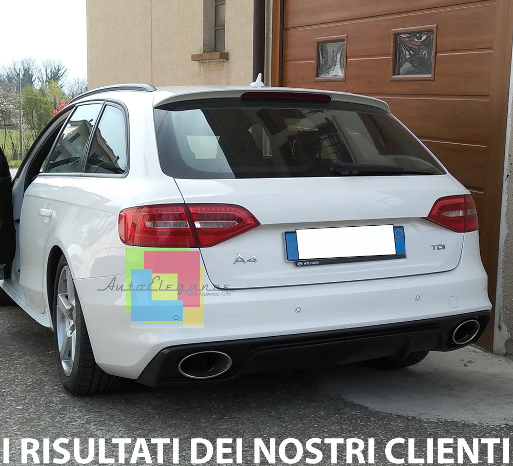 DIFFUSORE per AUDI A4 B8 8K 2012-2015 SLINE LOOK RS4 + TERMINALI