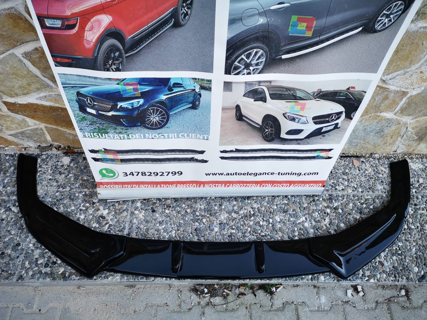 FRONT BUMPER SUITABLE FOR AUDI A6 C8 RS6 2018+ BLACK ABS SPLITTER 0019