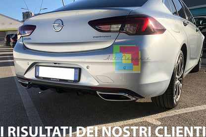 OPEL INSIGNA B UNDER BUMPER DIFFUSER WITH OVAL TIP BLACK ABS OPC LOOK