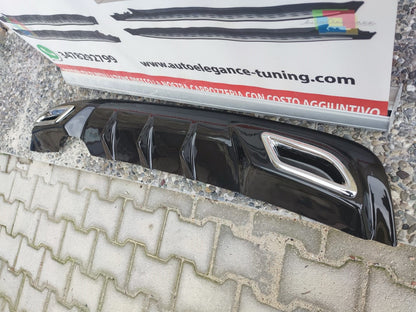 OPEL CORSA D DIFFUSORE SOTTO PARAURTI POSTERIORE NERO LUCIDO ABS 0128