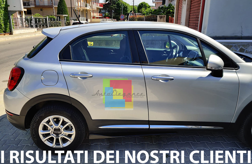 FIAT 500X FLAPS UNDER SIDE SKIRTS ABS / PLASTIC GLOSSY BLACK SPLITTER
