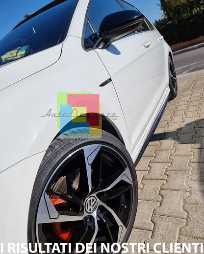 FLAPS UNDER SIDE SKIRTS VW GOLF 7 VII ABS GLOSSY BLACK 0034