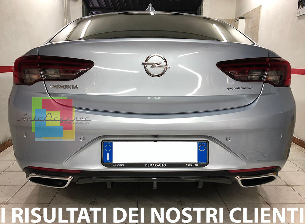 OPEL INSIGNA B UNDER BUMPER DIFFUSER WITH OVAL TIP BLACK ABS OPC LOOK
