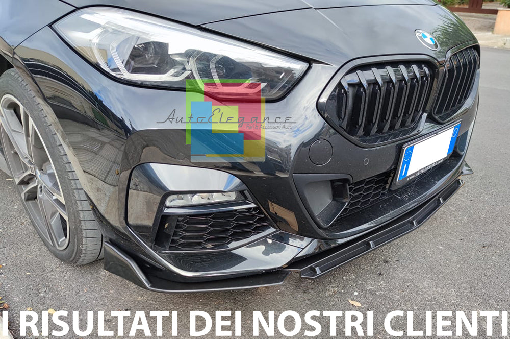 BMW SERIE 2 F44 SPLITTER PARAURTI ANTERIORE NERO LUCIDO LOOK RS AUTOELEGANCERICAMBI