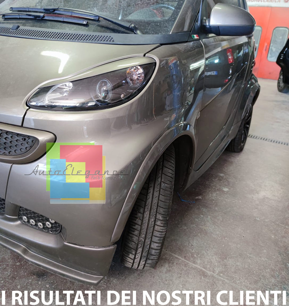 SMART FORTWO 451 SET 4 PIECES SPOILER MUDGUARDS WIDEENED IN ABS