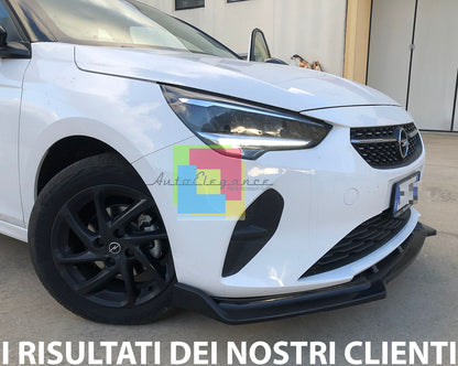 OPEL CORSA F FRONT BUMPER BLADE ABS SPORT LOOK BLACK SPLITTER