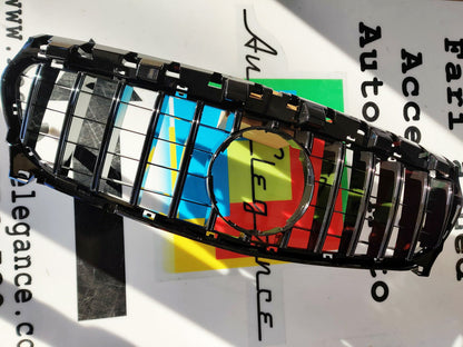 Griglia centrale anteriore adatta per MERCEDES CLA C117 X117 W117 (2013-2018) CLA45 GT-R Panamericana Design TOTAL BLACK