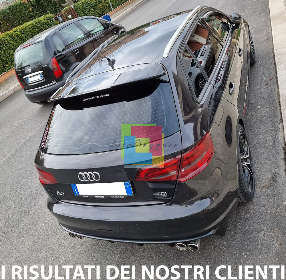 SPOILER POSTERIORE TETTO AUDI A3 8V SPORTBACK 2012-2018 NERO LUCIDO RS3