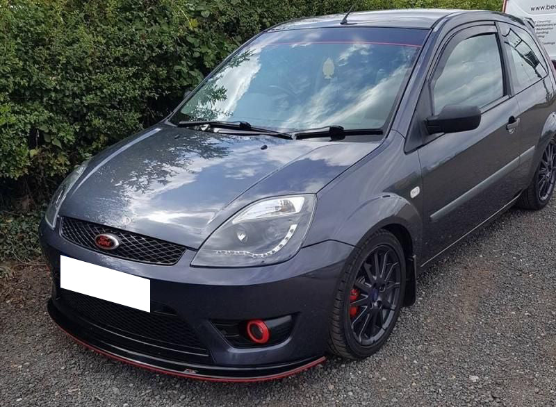 FORD FIESTA MK6 2002-2005 DRL LED POSITION HEADLIGHTS BLACK LENTICULAR HEADLIGHTS