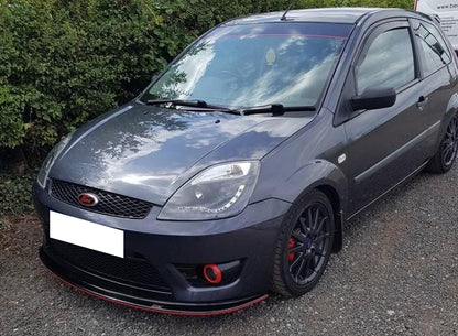 FORD FIESTA MK6 2002-2005 DRL LED POSITION HEADLIGHTS BLACK LENTICULAR HEADLIGHTS