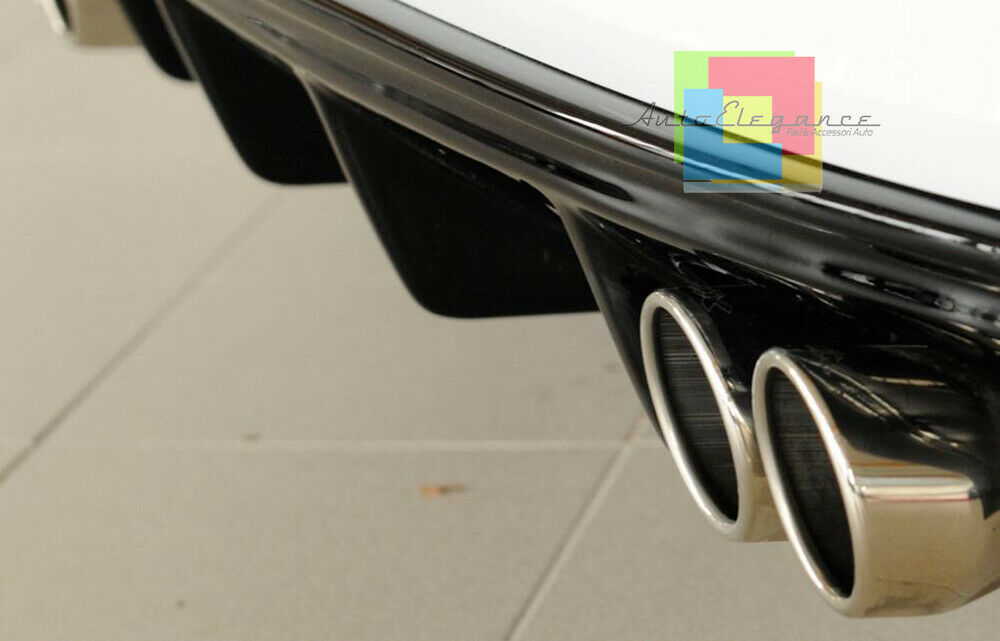UNDER BUMPER AUDI A3 8V SPORTBACK 2012-2015 RS3 DIFFUSER 4 EXHAUSTS ABS -