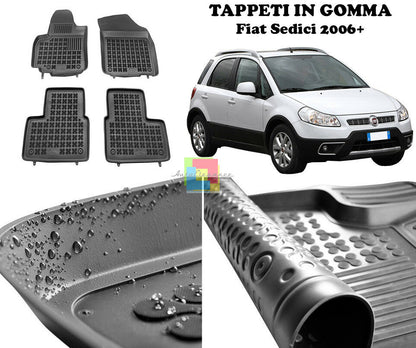 FIAT SEDICI 2006 IN POI TAPPETINI AUTO IN GOMMA - TAPPETI TOP QUALITA -1-