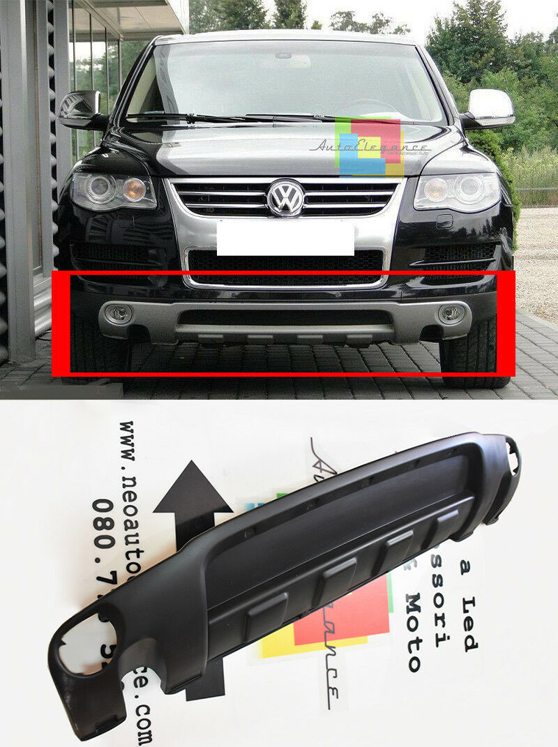 SPOILER SOTTO PARAURTI VW TOUAREG 7L 2006-2010 RESTYLING PROTEZIONE ANTERIORE